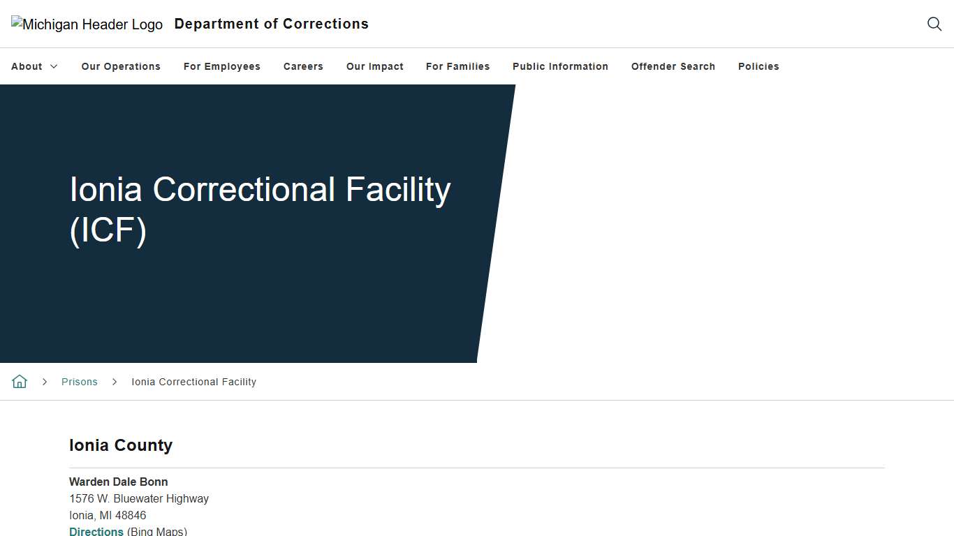 Ionia Correctional Facility (ICF)